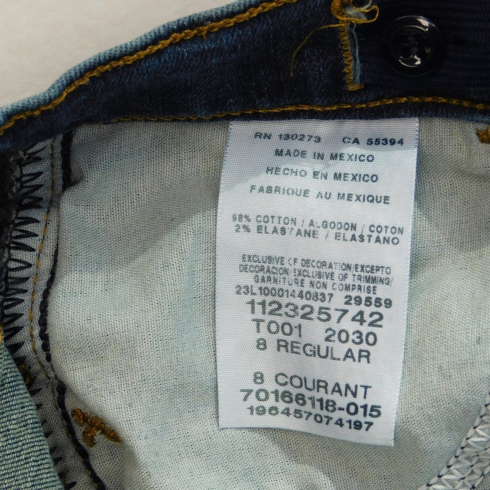 Wrangler Classic Straight Stretch Jeans Boys 8 Regular Medium Wash - Picture 8 of 9